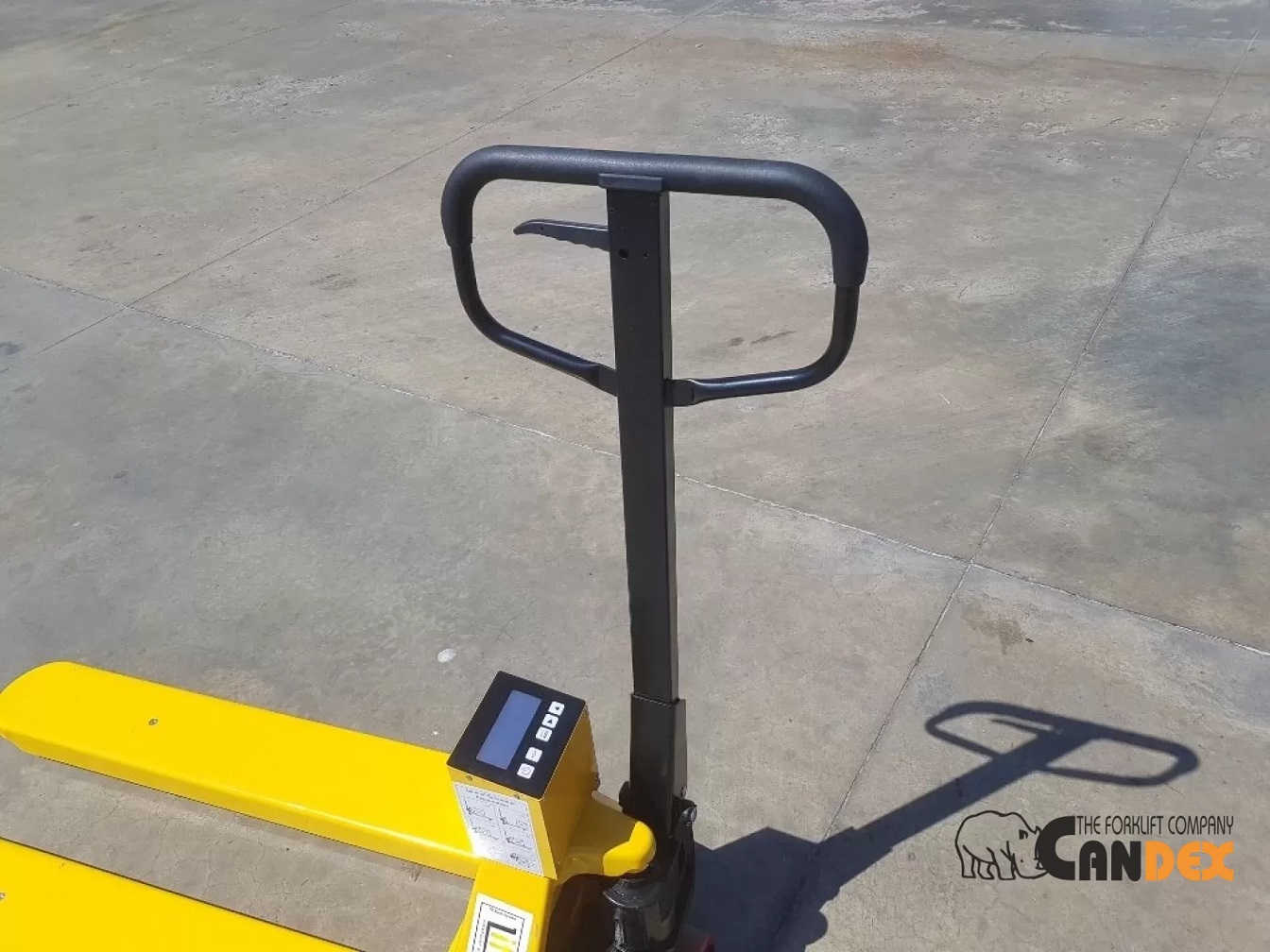 transpalet cu cantar electronic 2 tone